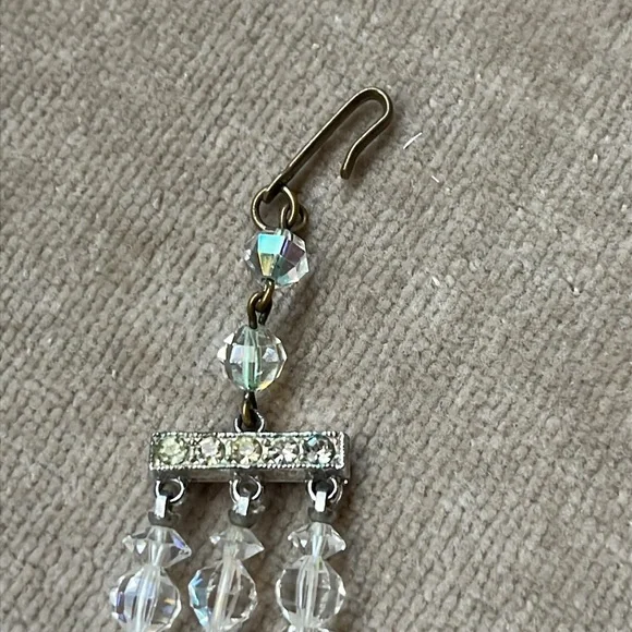 Vintage Laguna Set Necklace Bracelet Clip Earrings Aurora Borealis 1950s Parure - Picture 8 of 16